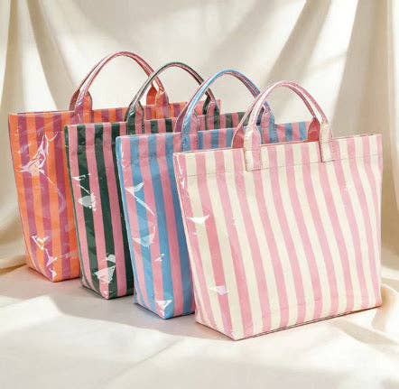 Preppy Striped Tote