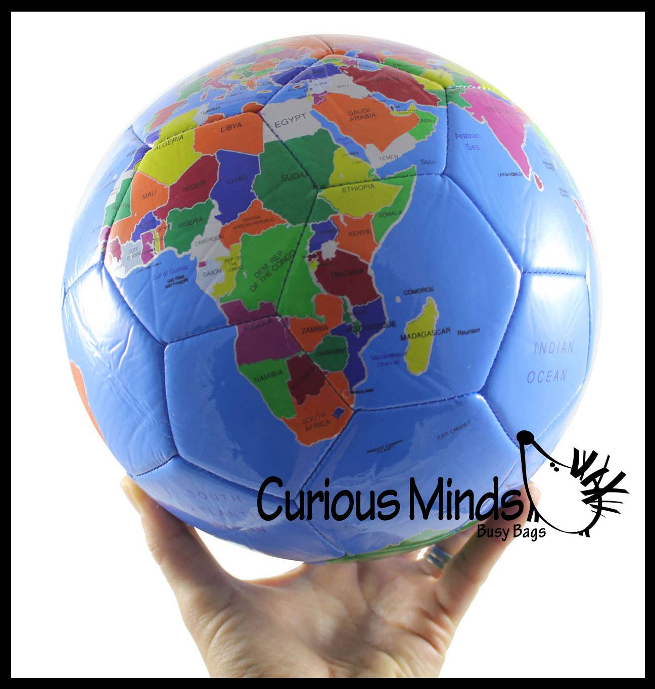 1 Earth Globe Soccer Ball - 8" Sports Ball - Outdoor Athleti