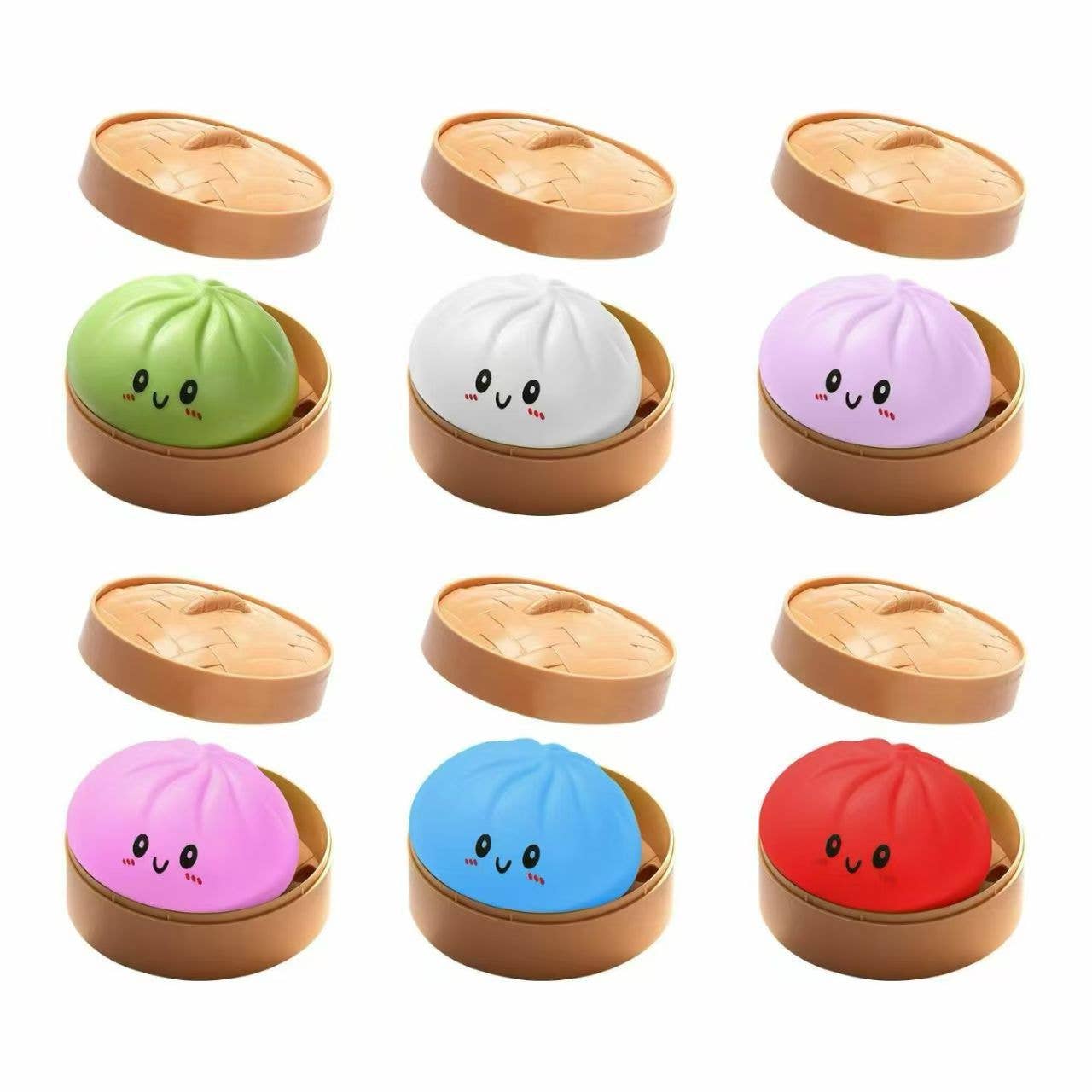 Squeezy Dumpling Toy – Assorted Colors (3.5") MSDS3