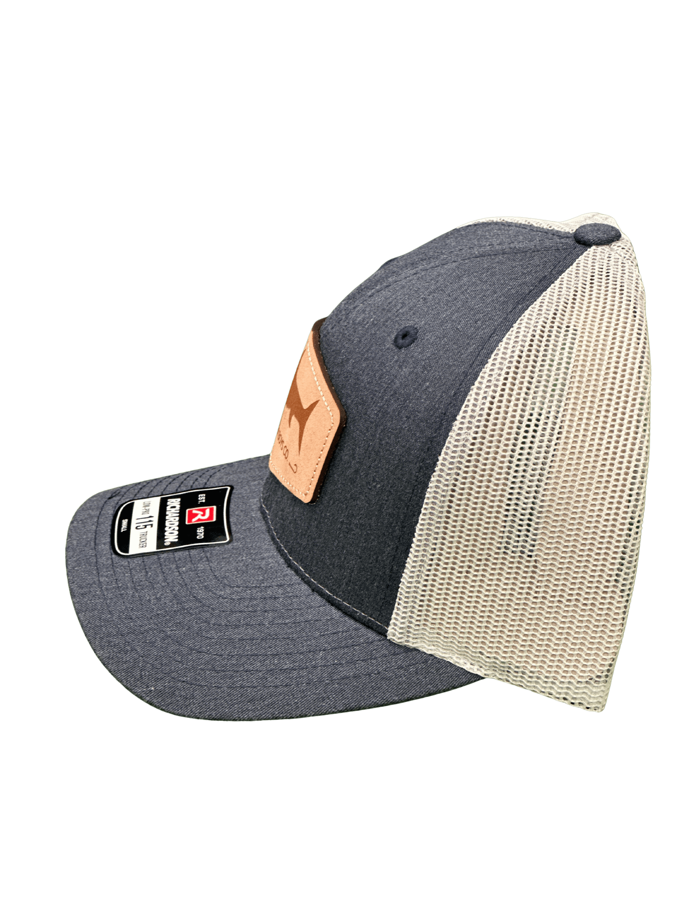 Leather Logo Hat Denim Blue