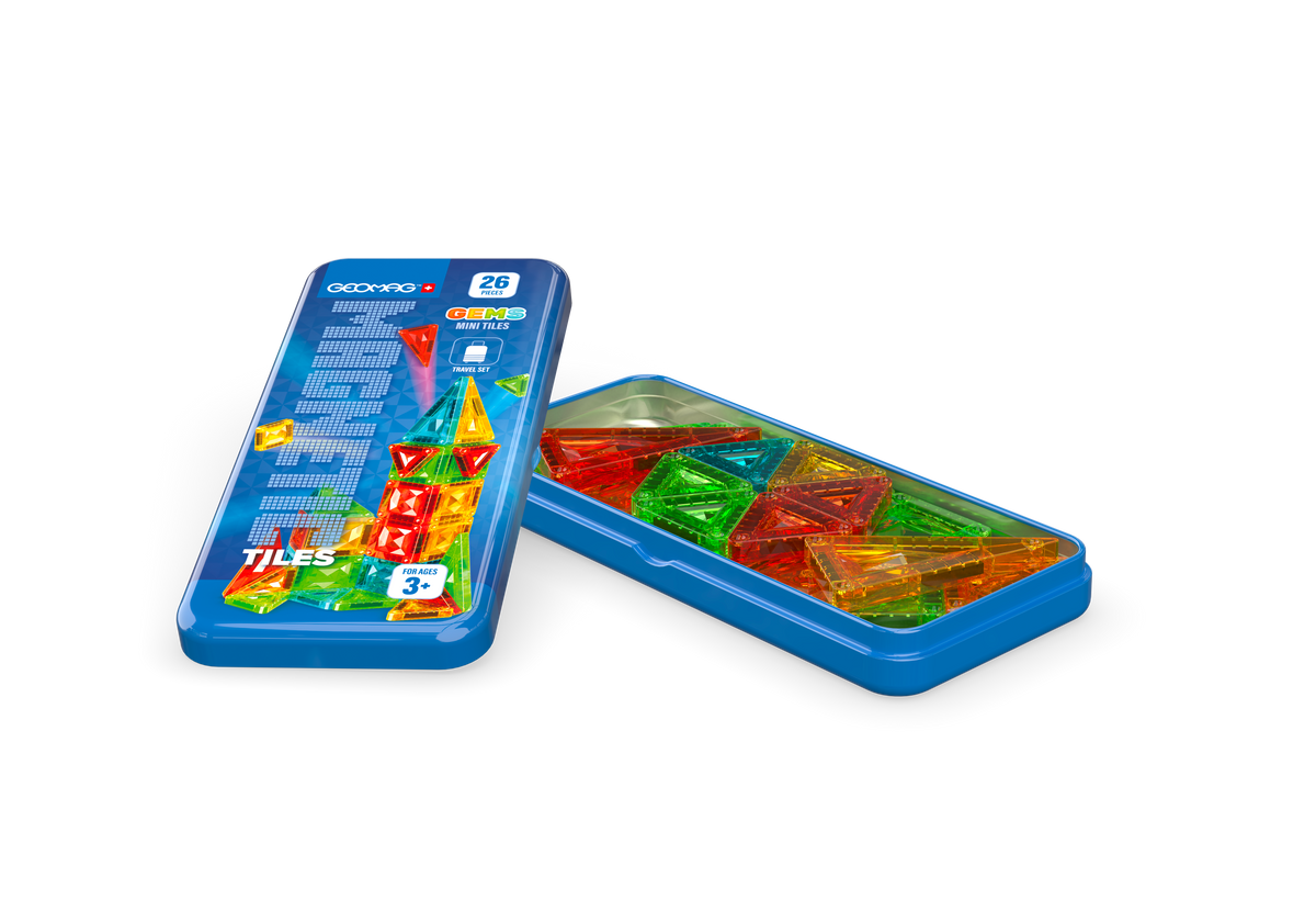 Geomag Mag Tiles Mini Gems Travel Set 8-Unit Counter Display