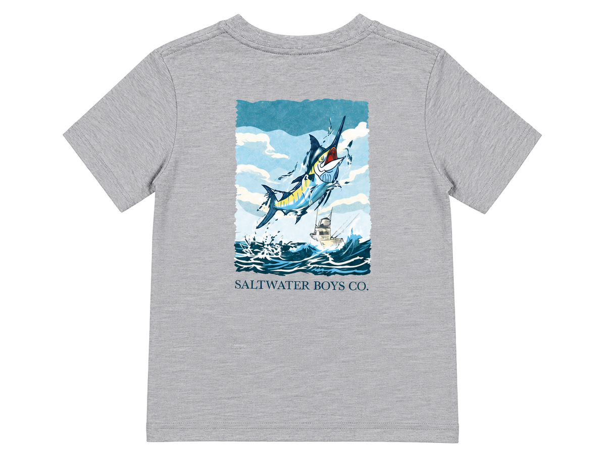 Offshore Boat Tee SS - Heather Grey
