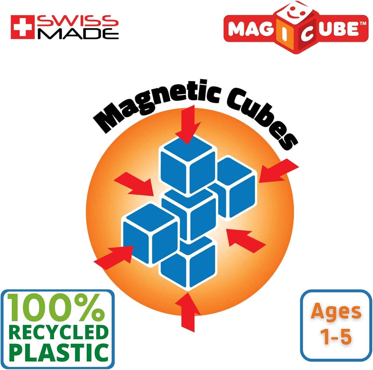 Geomag™ Magicube Crystal 8 Pc Magnetic Blocks for Toddlers