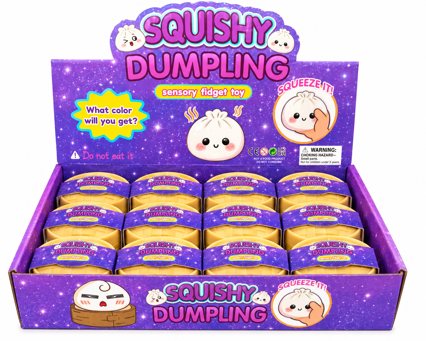 Squishy Dumpling Mini Hard Squish Sensory Toy MSDS9