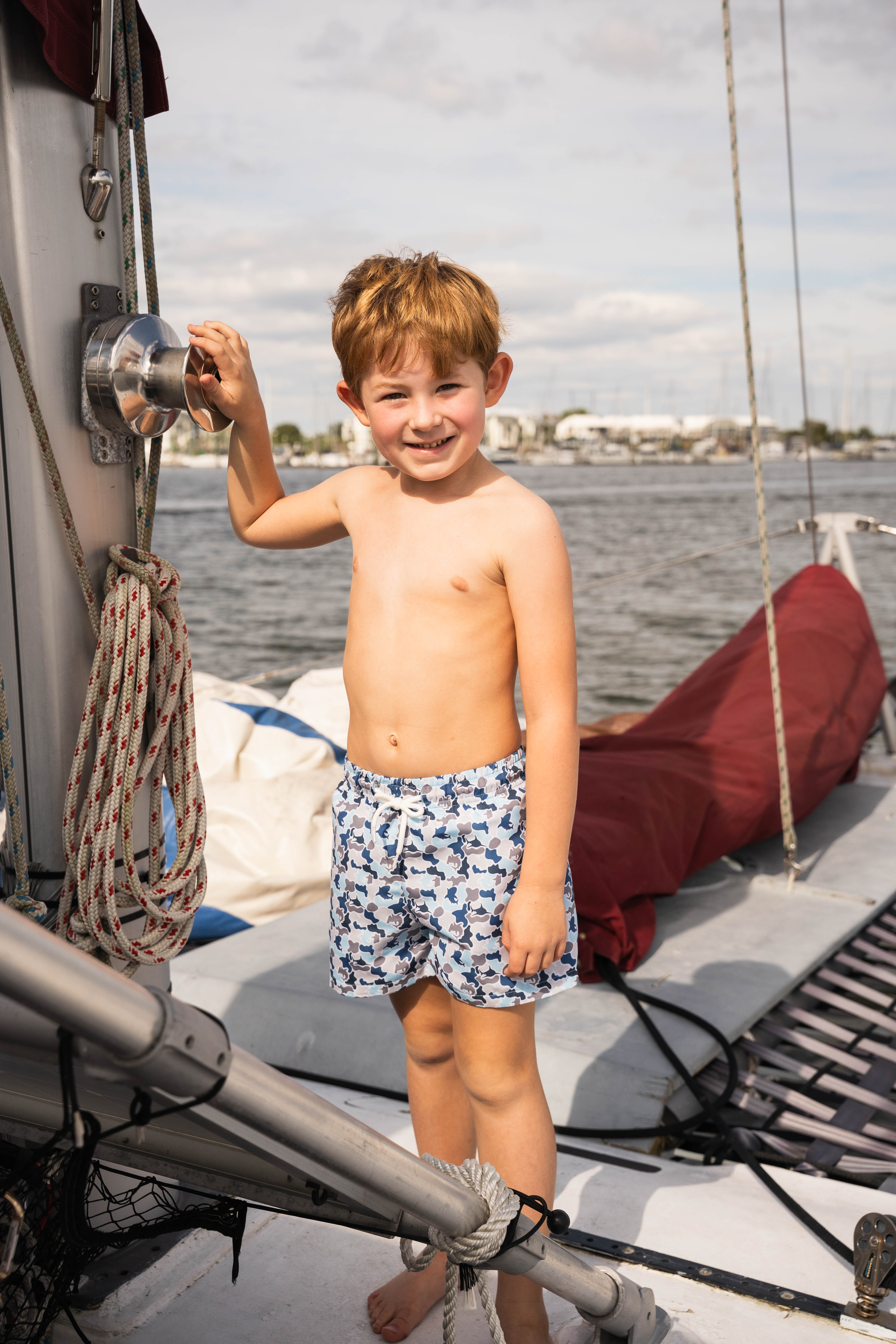 Saint Simons Swim Trunk Blue Camo