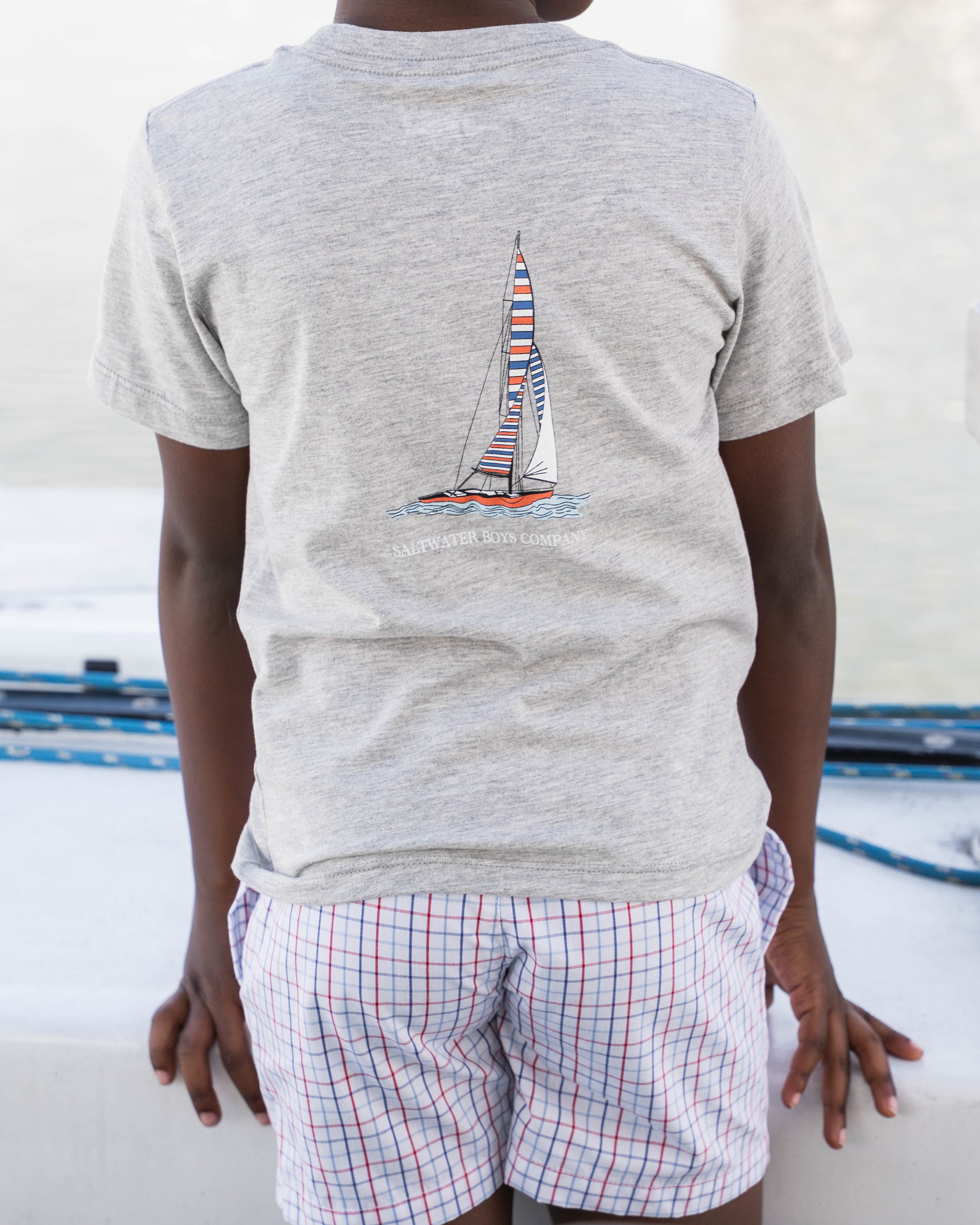 Sailboat T-Shirt - Heather Grey