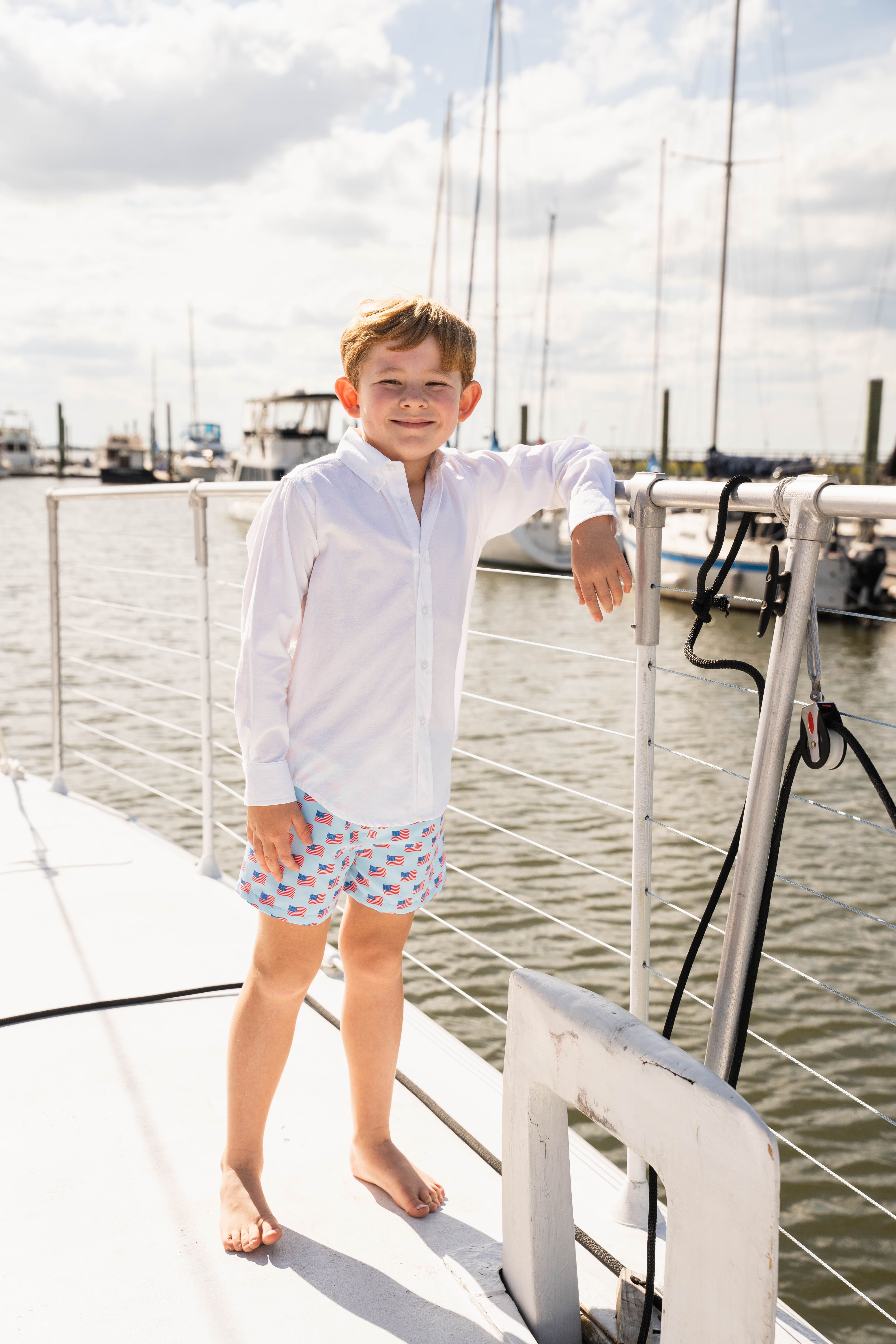 Carter Oxford Shirt White Solid Seersucker