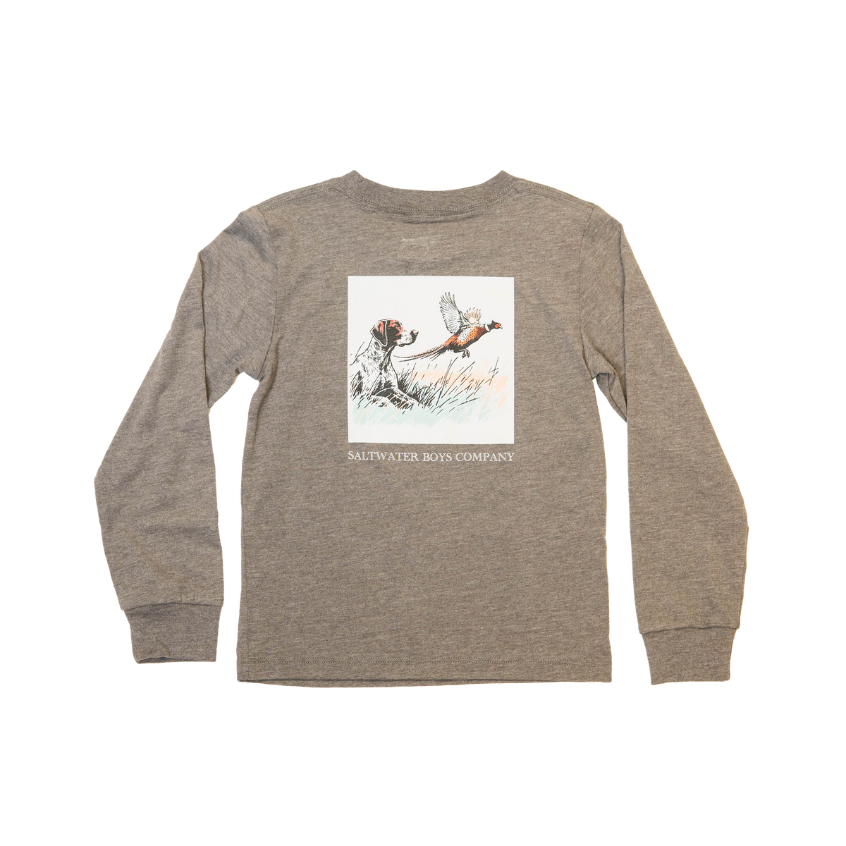 Hunt Scene Tee LS - Heather Brown