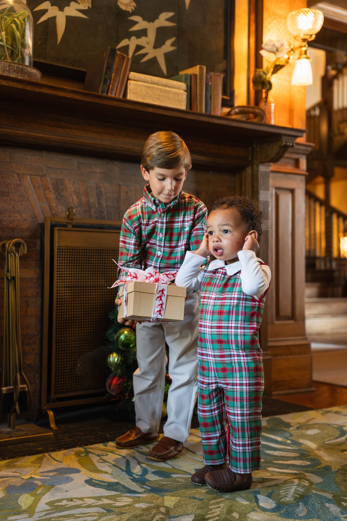 Rivers Reversible Longall Green Plaid