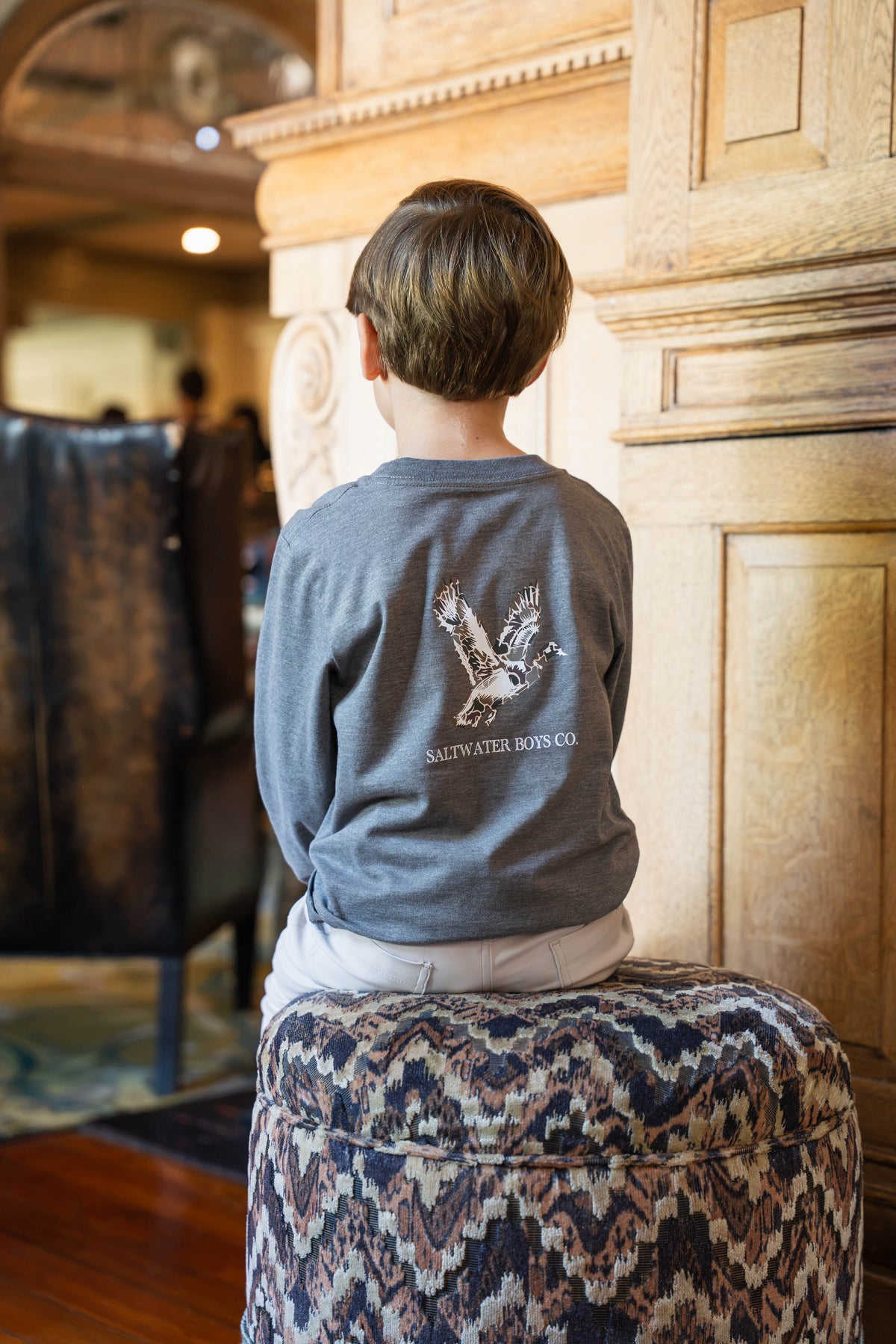 Camo Duck Tee LS - Heather Brown