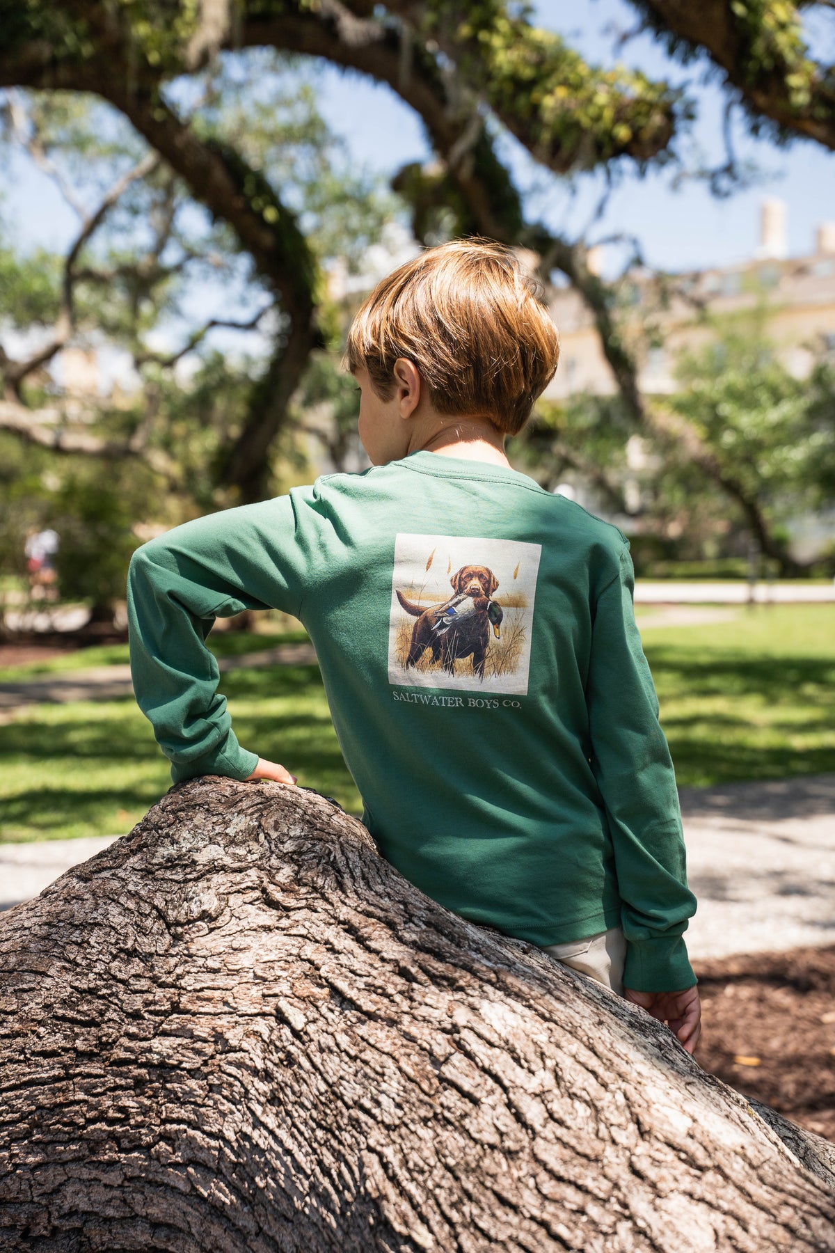 Lab With Duck Tee LS - Green