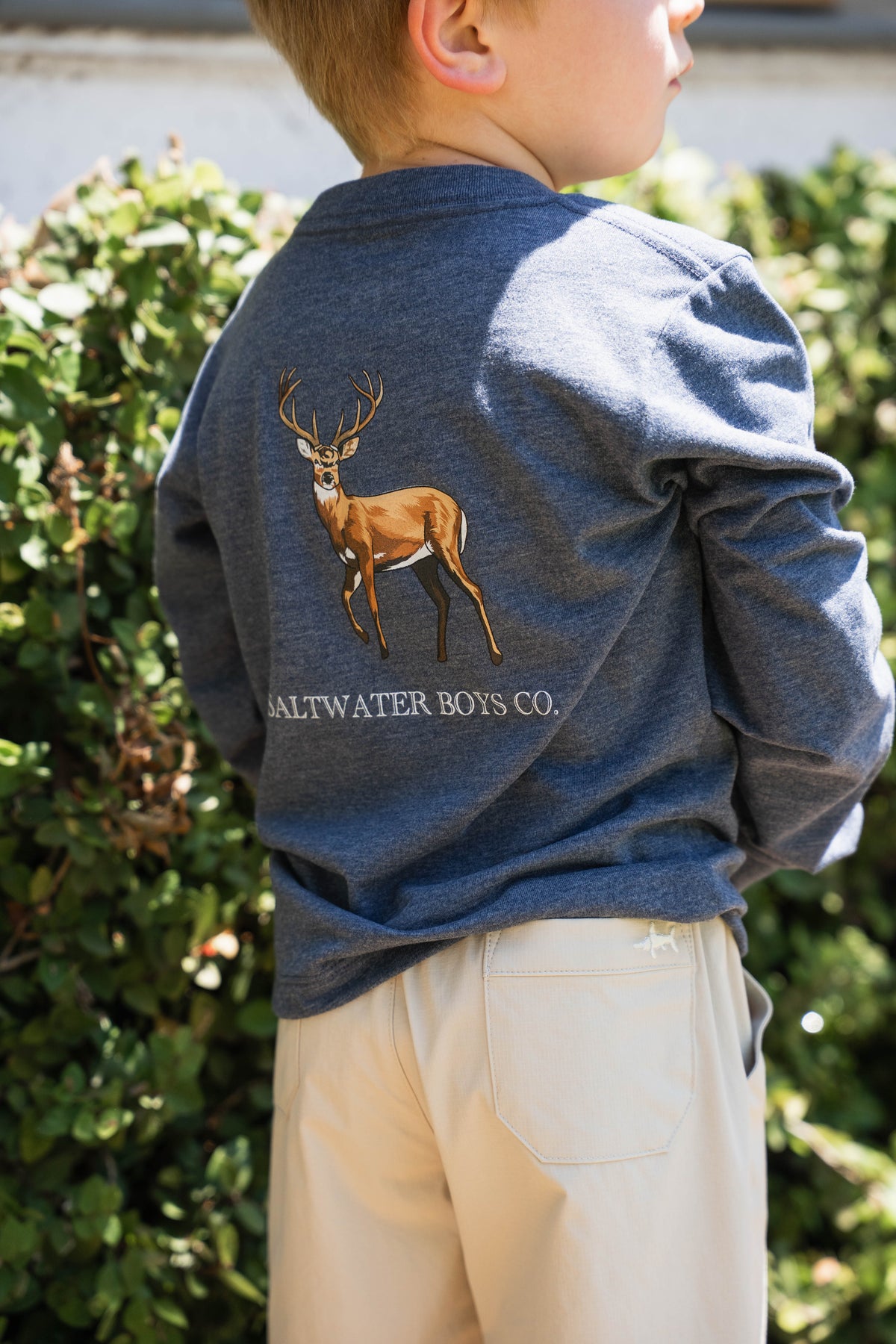 Deer Tee LS - Heather Blue