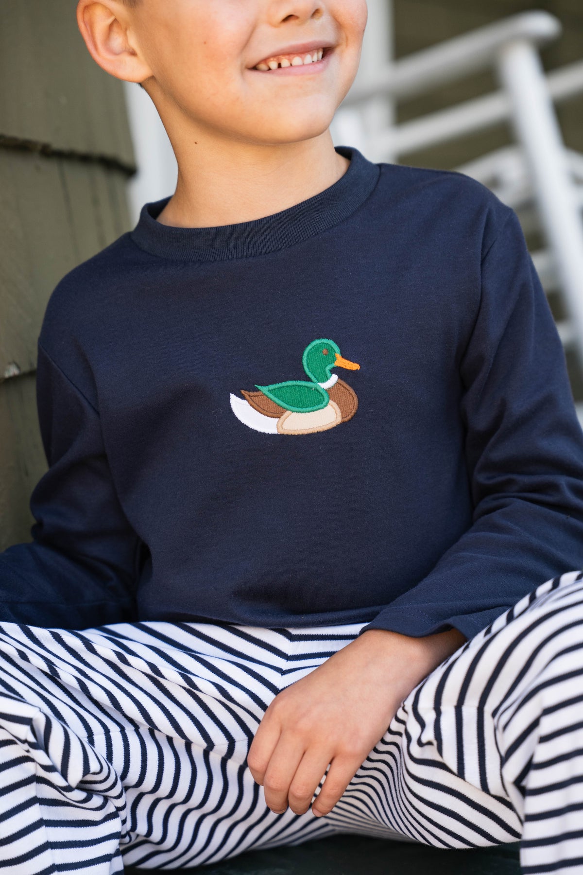 2 Piece Appliqué Boys Pant Set - Mallards