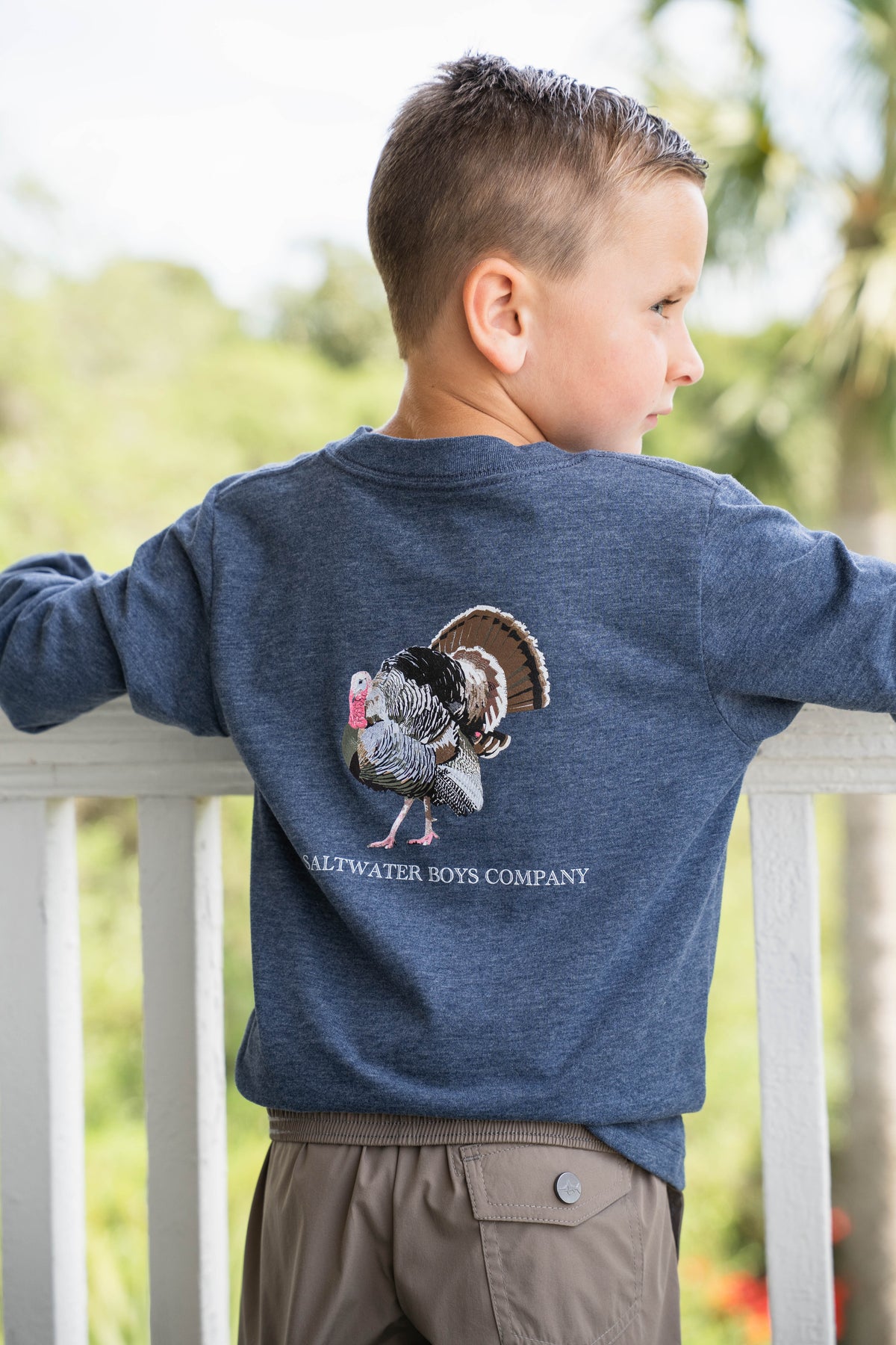 Turkey Tee LS - Heather Blue