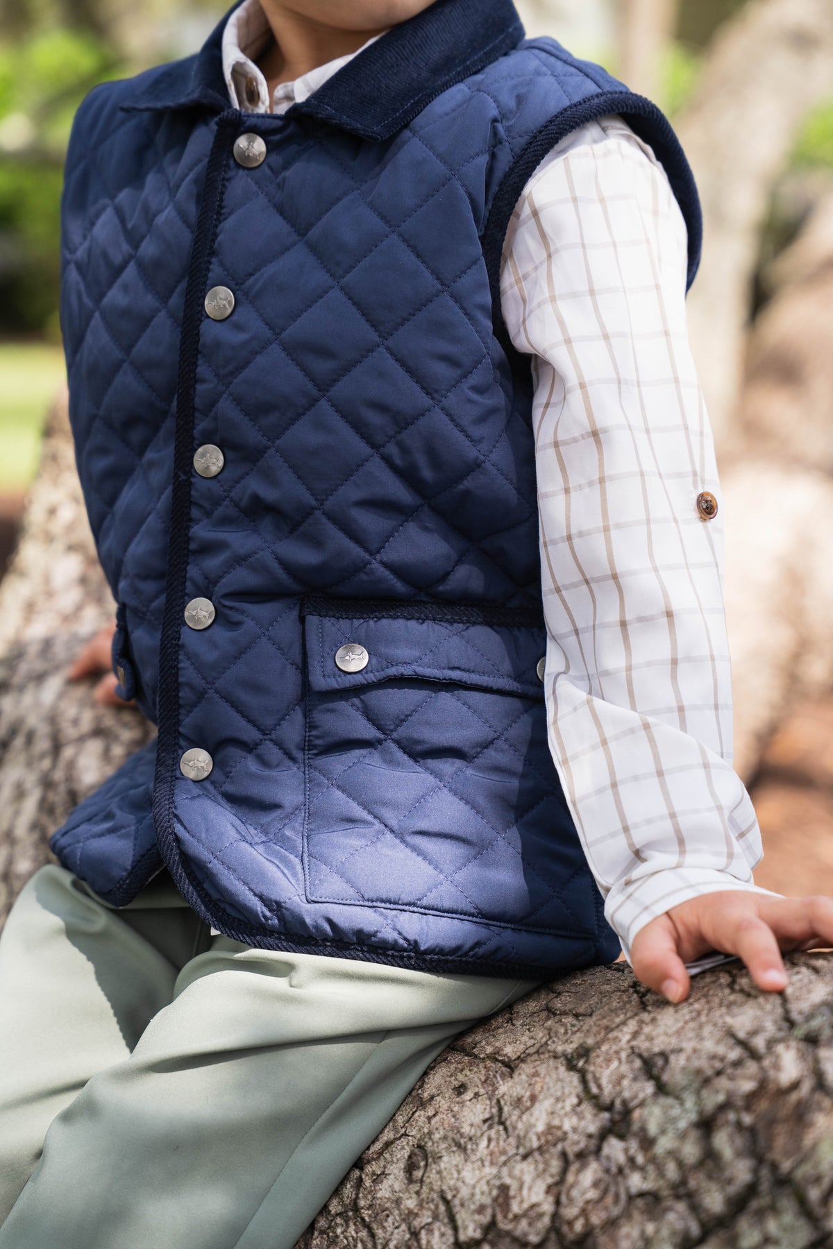 Derby Vest - Navy