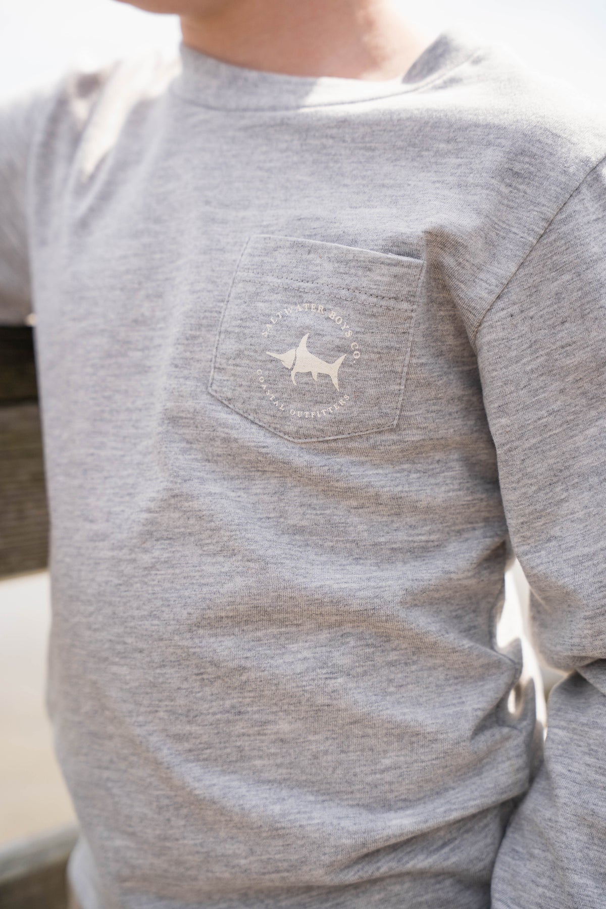Crab Tee LS - Heather Grey