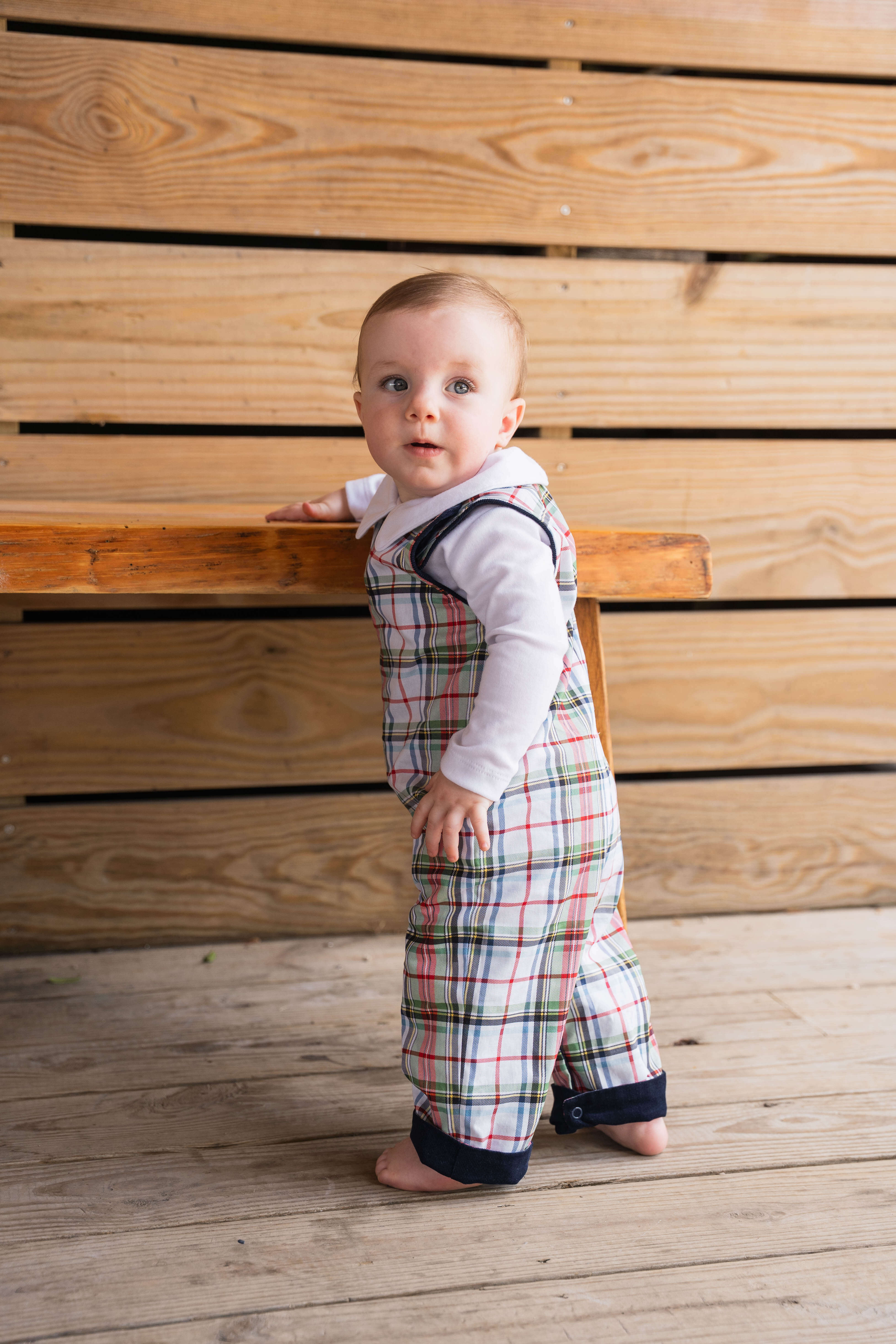 Rivers Reversible Boys Longall Creme Plaid