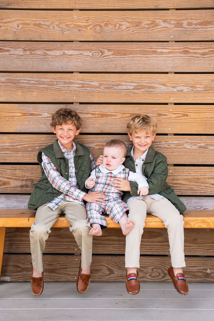 Rivers Reversible Boys Longall Creme Plaid