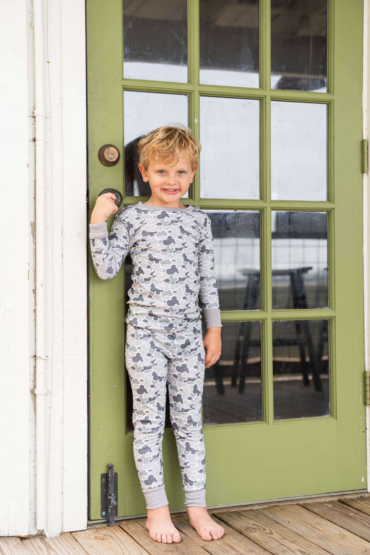 Jekyll Pima 2 Piece Boys Pajamas Camo Fish