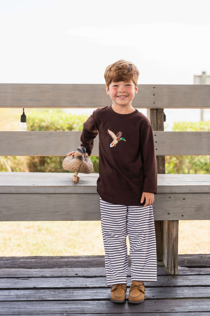 2 Piece Applique Boys Pant Set Mallards