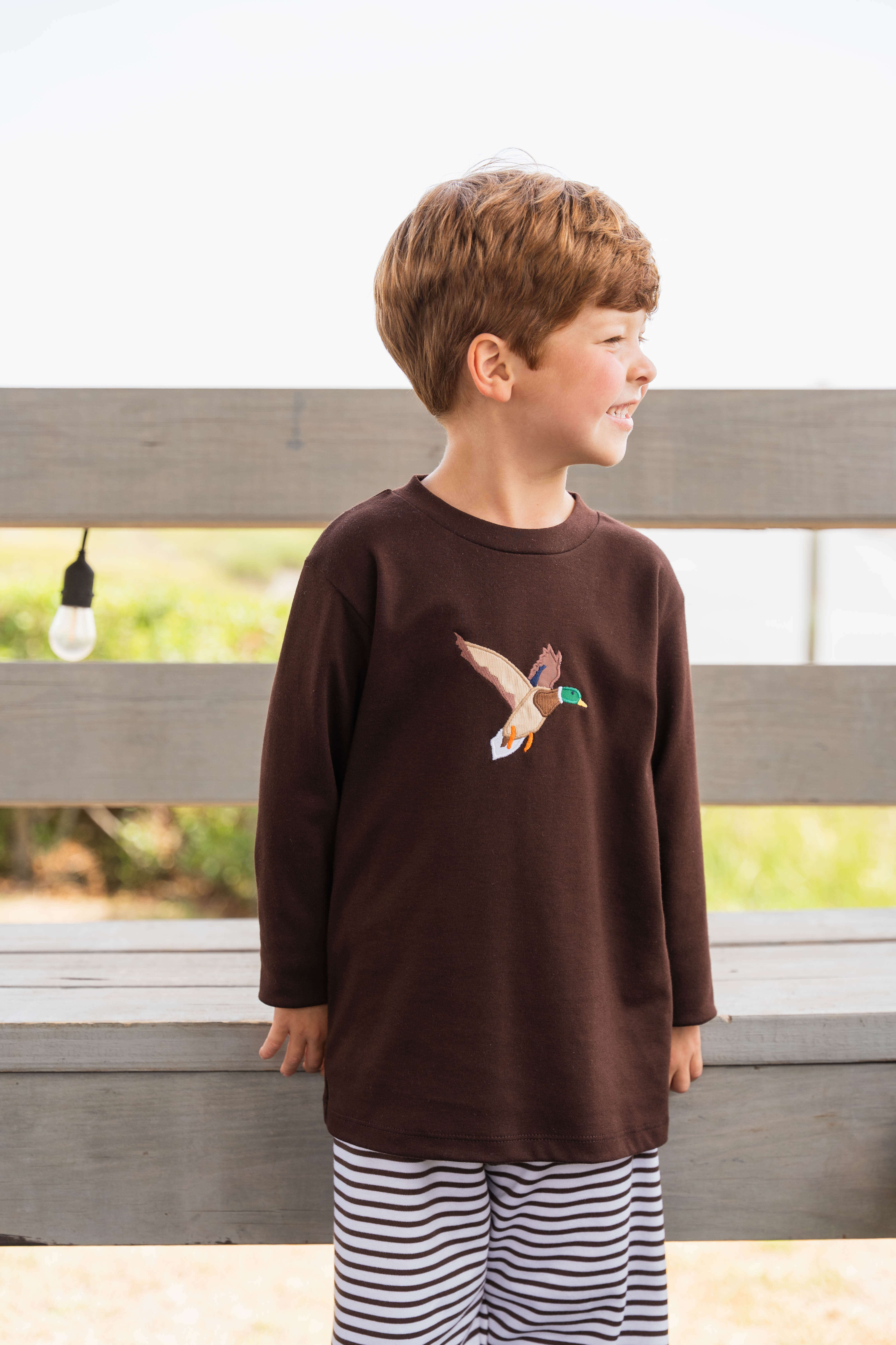 2 Piece Applique Boys Pant Set Mallards