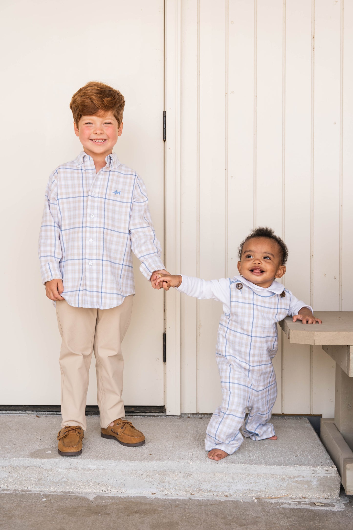 Carter Oxford Shirt Khaki/Blue Plaid