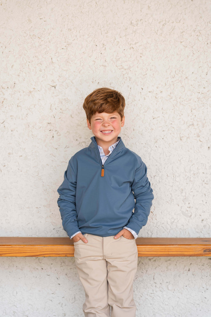 Collins Boys Performance Quarter Zip Blue