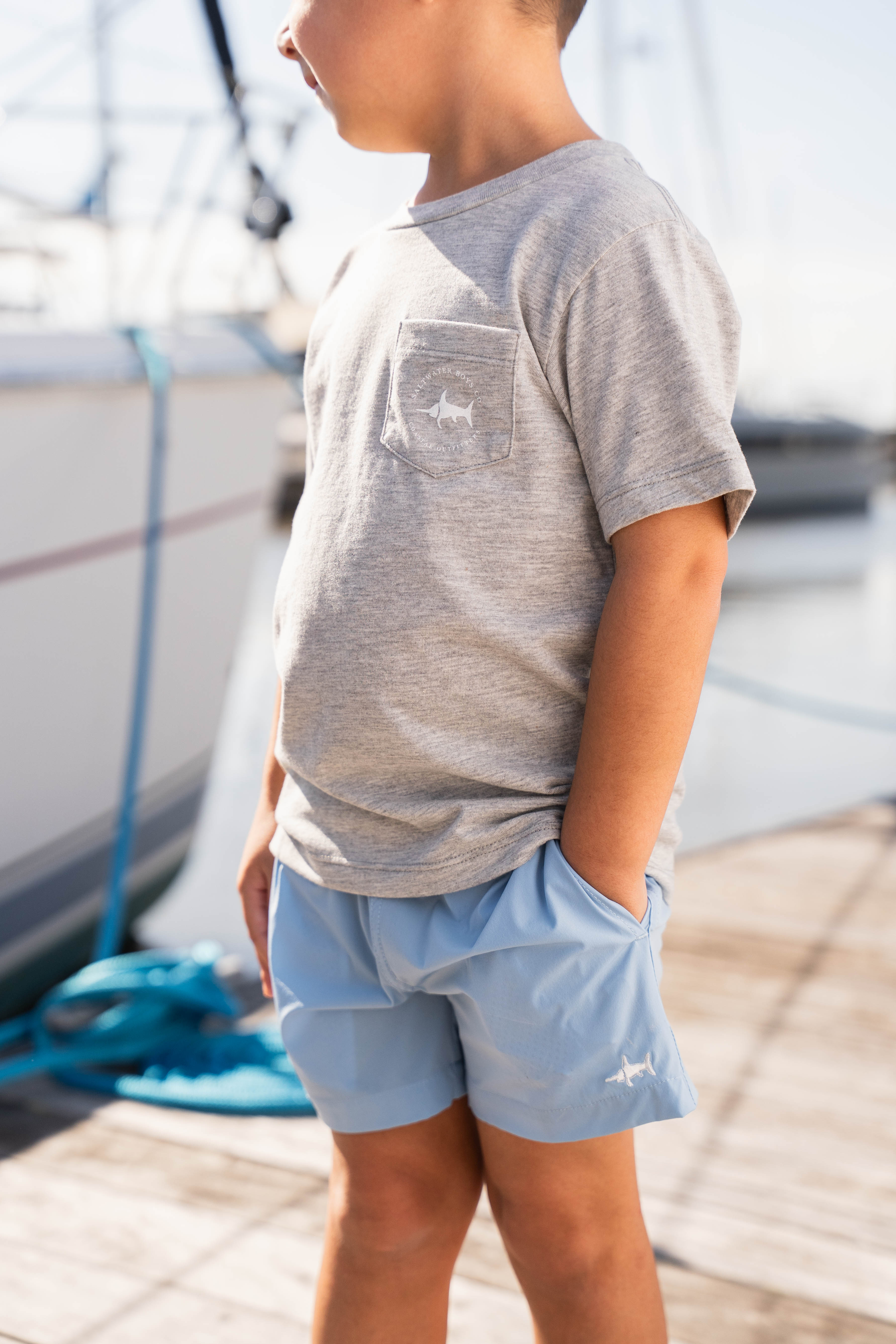 Sailboat T-Shirt - Heather Grey