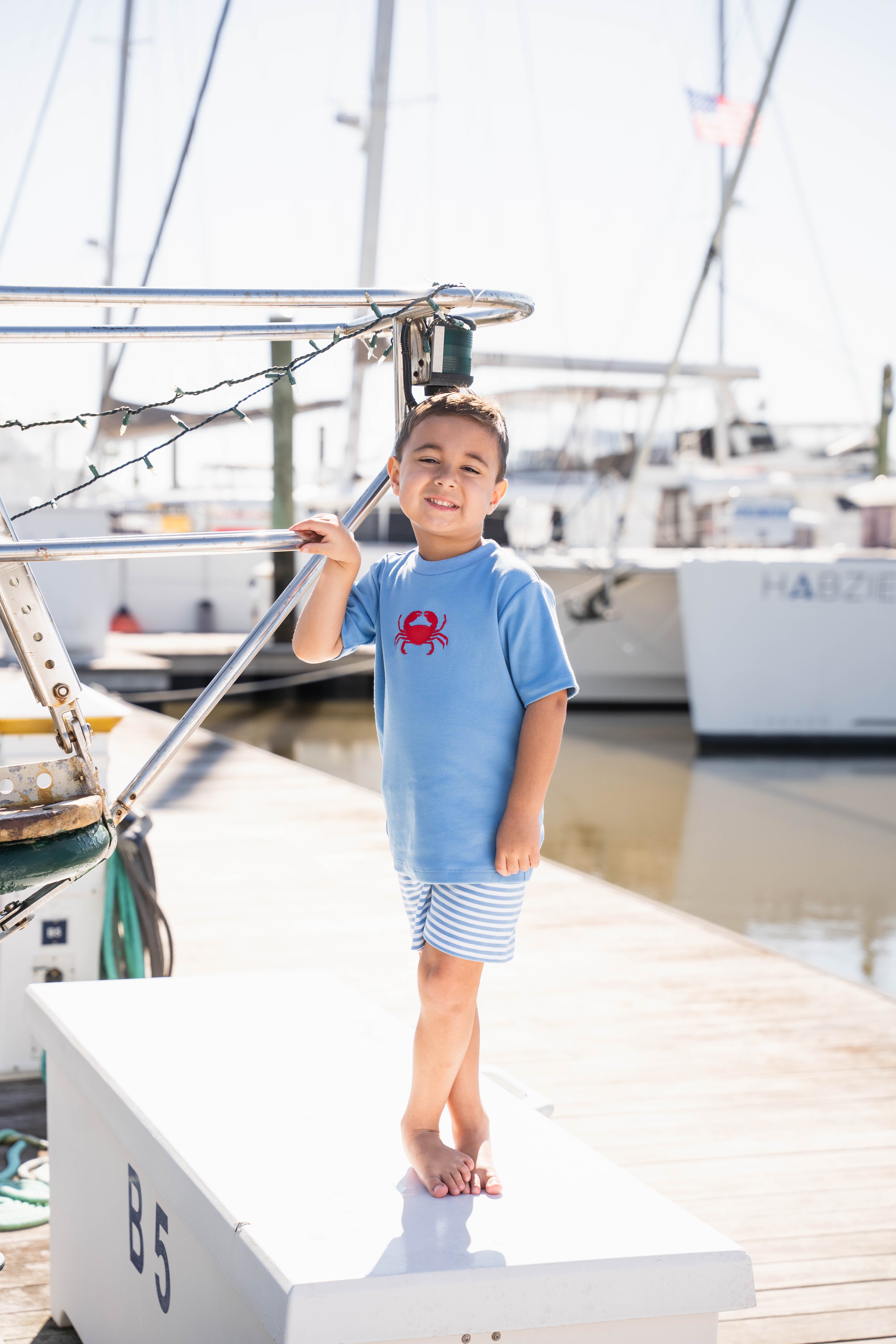 Crab Set Blue Stripe