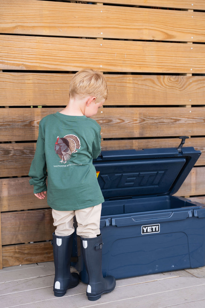 Turkey Boys Graphic Tee LS Green