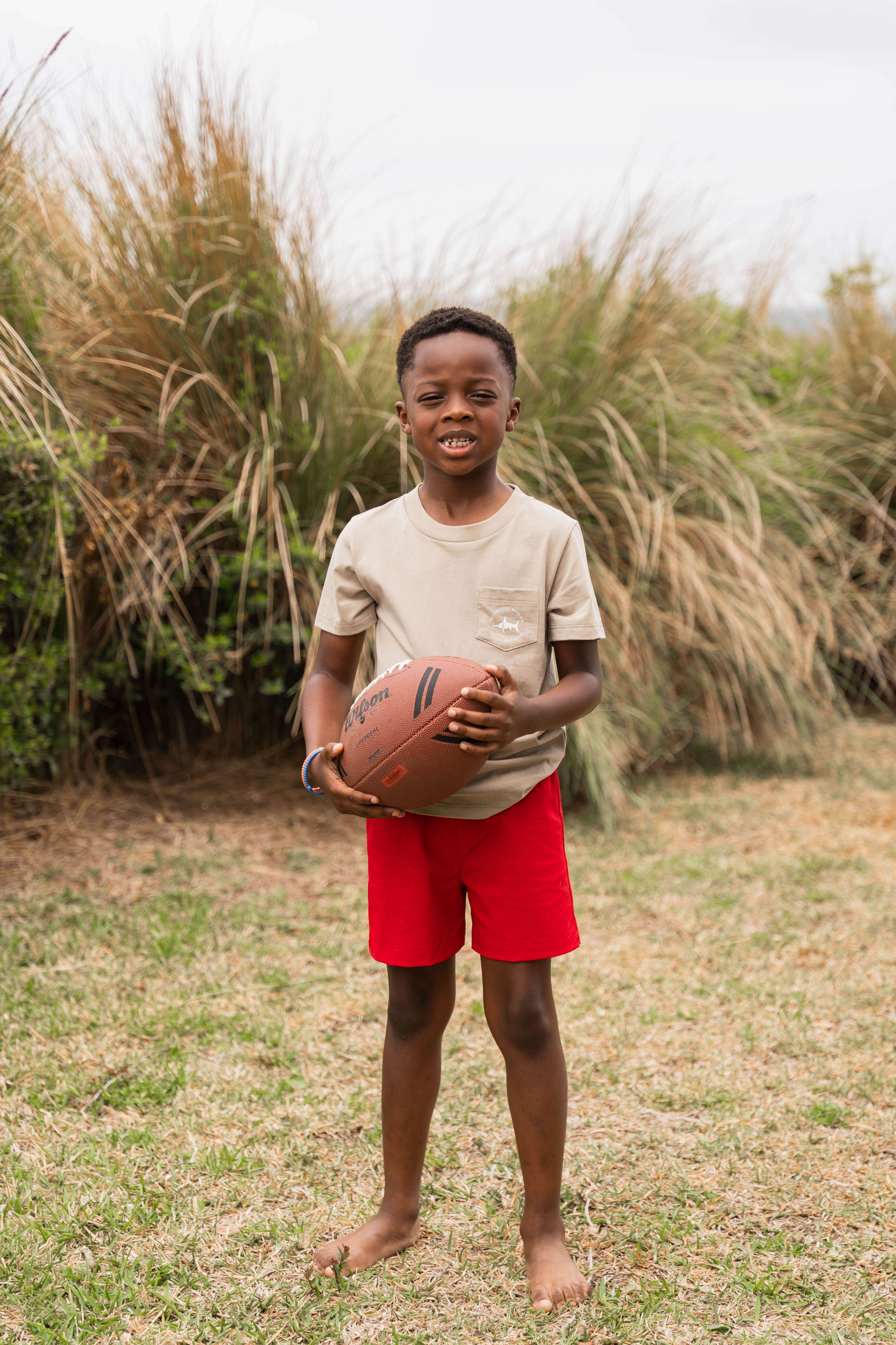 Football Boys Graphic Tee SS Taupe