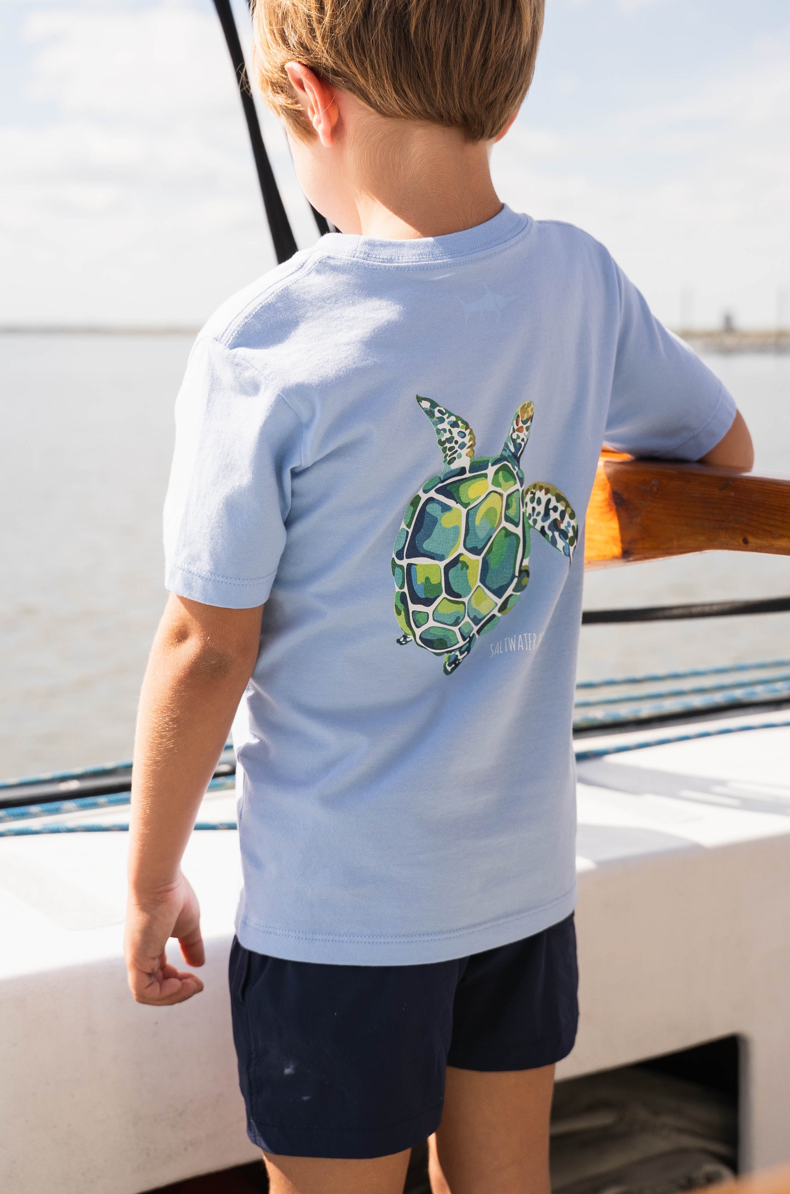 Sea Turtle T-Shirt - Blue