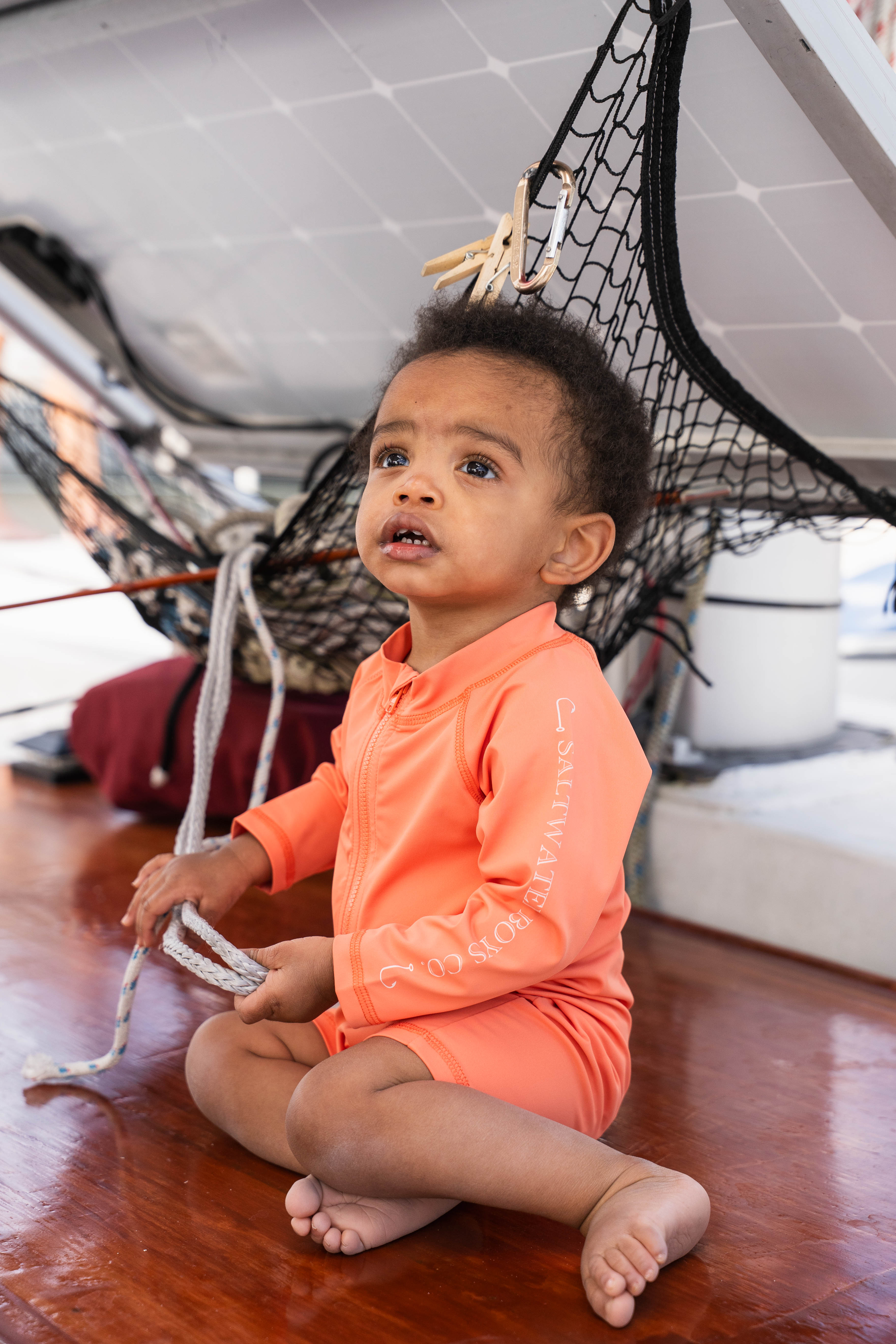 Tybee Rashguard Romper Coral