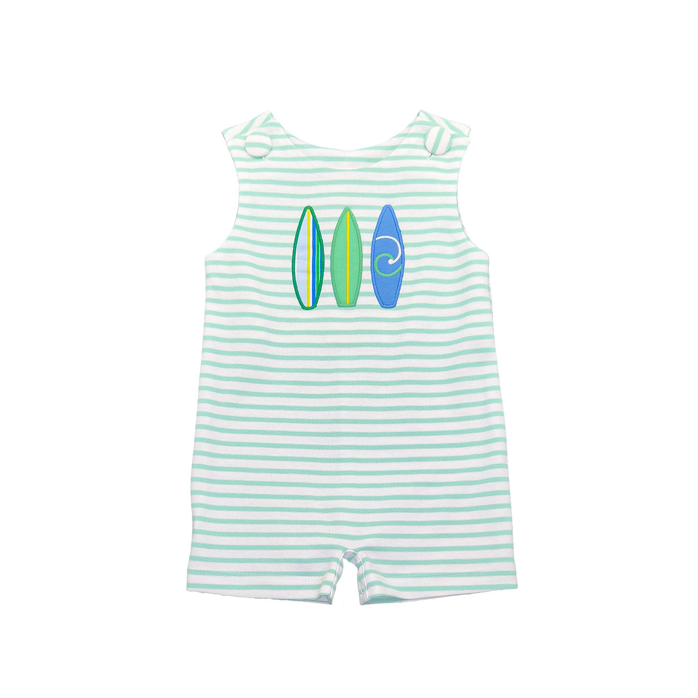 Surf Board Shortall Mint Stripe