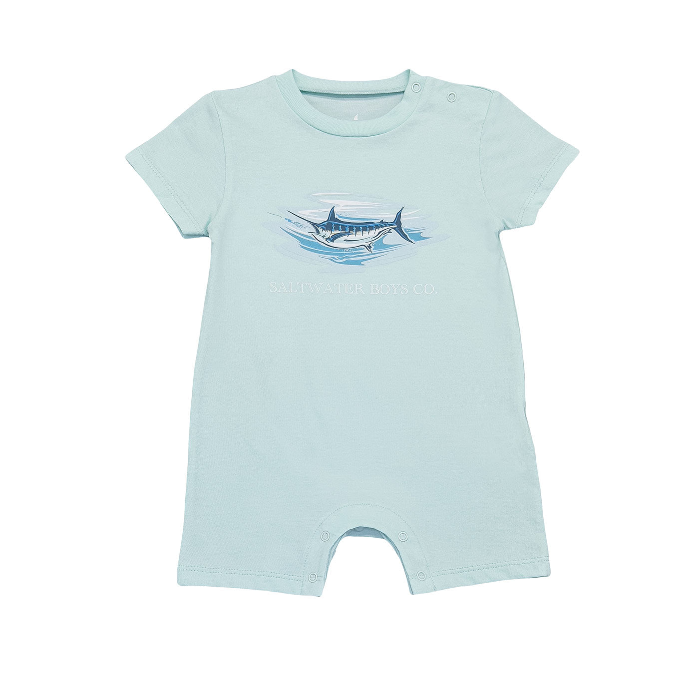 Marlin T-Shirt Romper - Aqua
