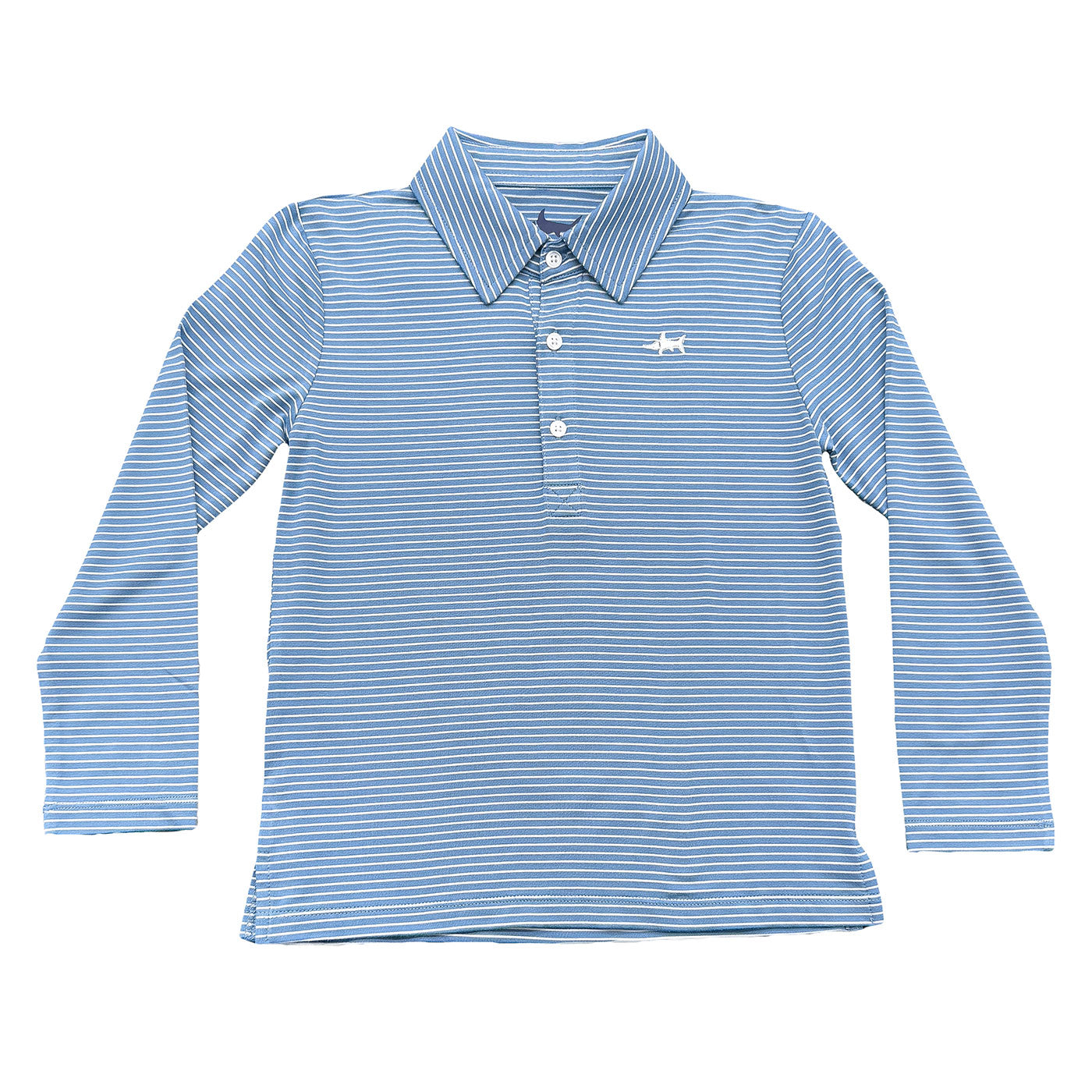Banks Performance LS Polo Blue/White Stripe