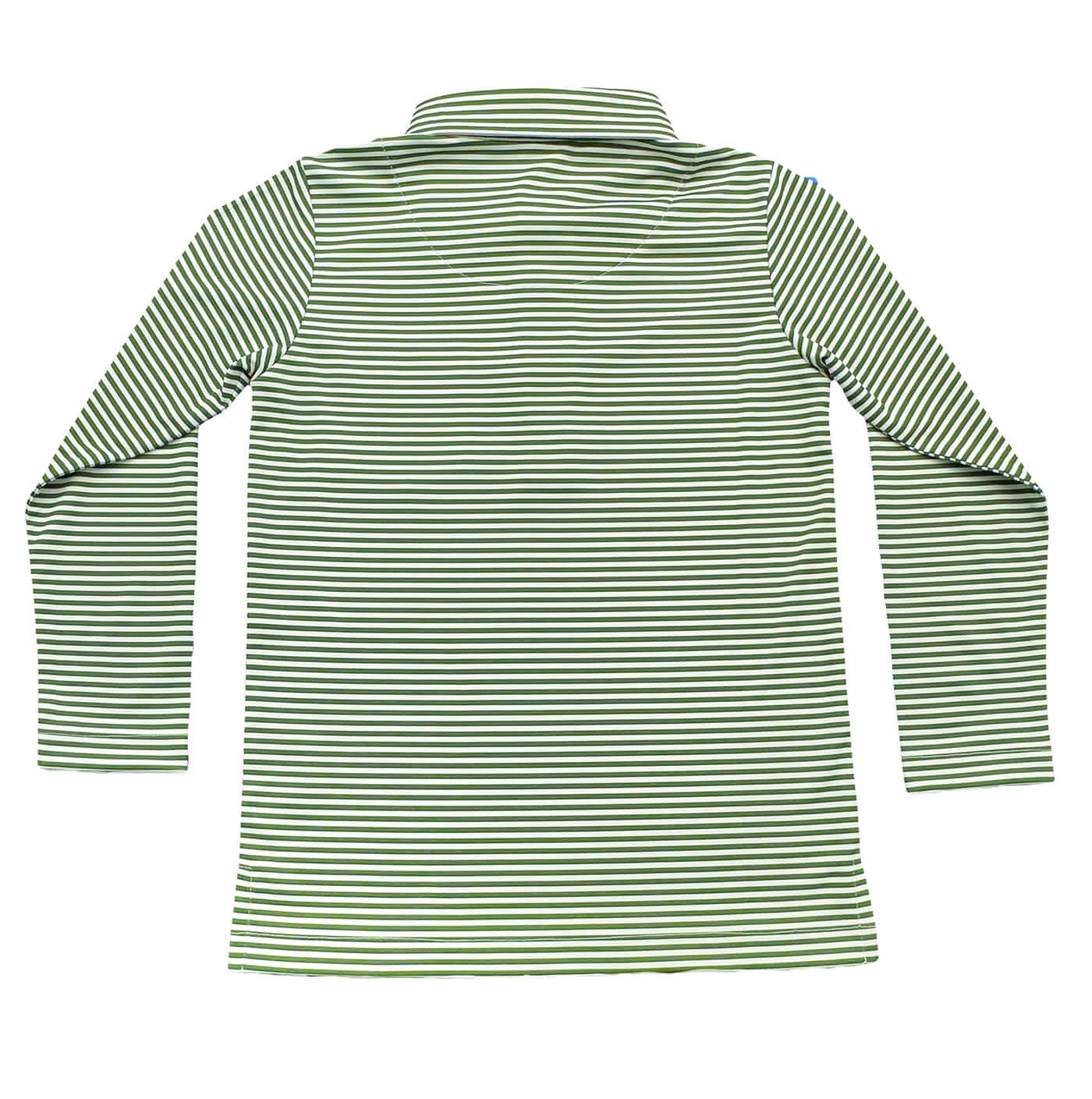 Inshore Boys Performance Polo LS Green Stripe