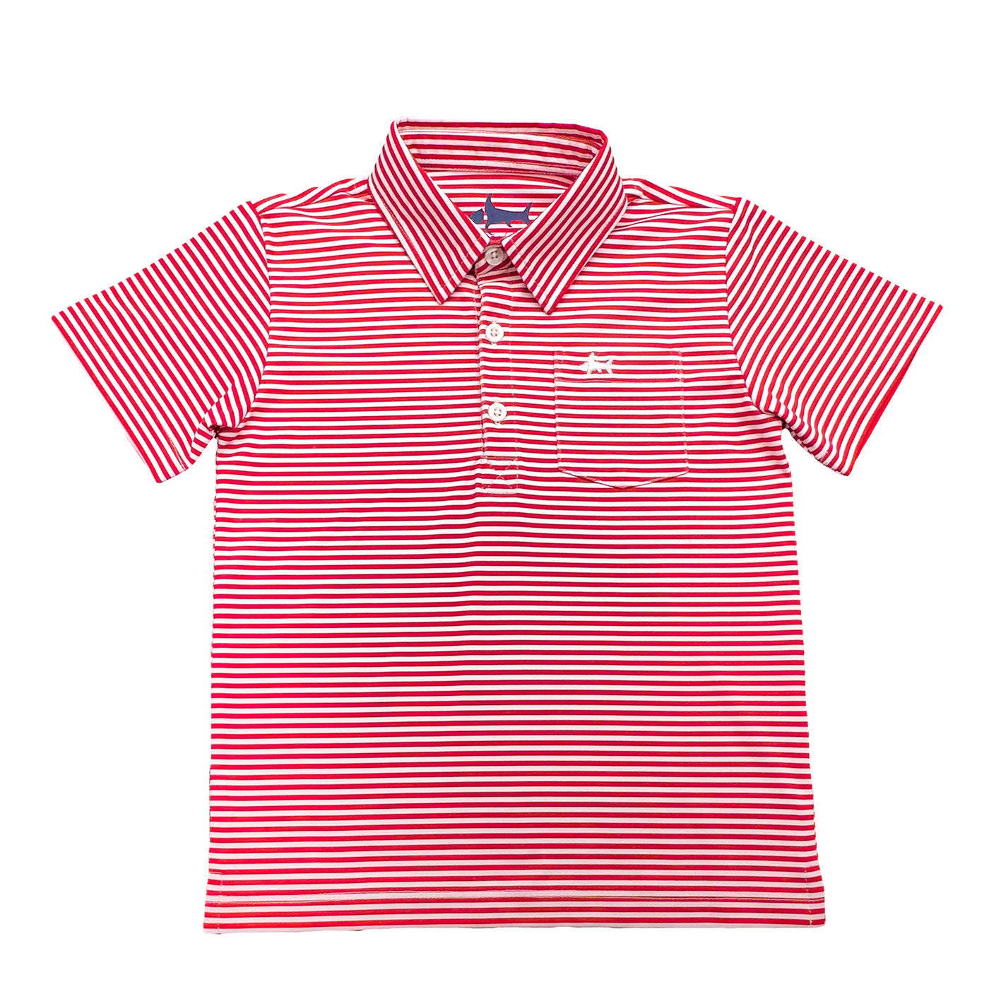 Inshore Performance Polo Red Stripe