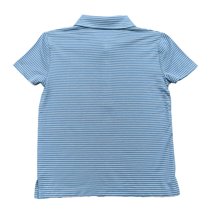Banks Boys Performance SS Polo Blue/White Stripe