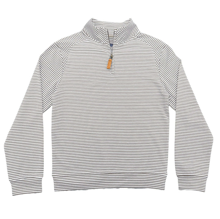 Collins Boys Quarter Zip Khaki Stripe