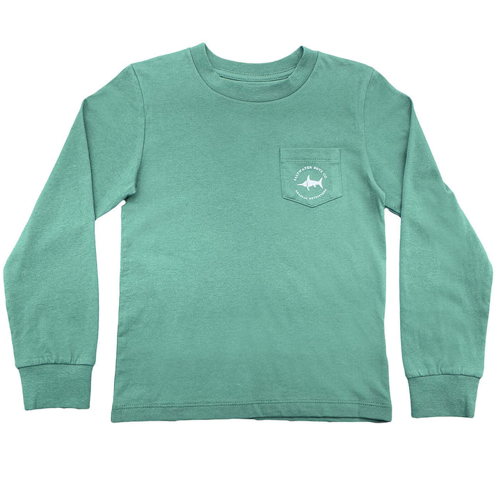 Plaid Deer Boys Graphic Tee LS Green