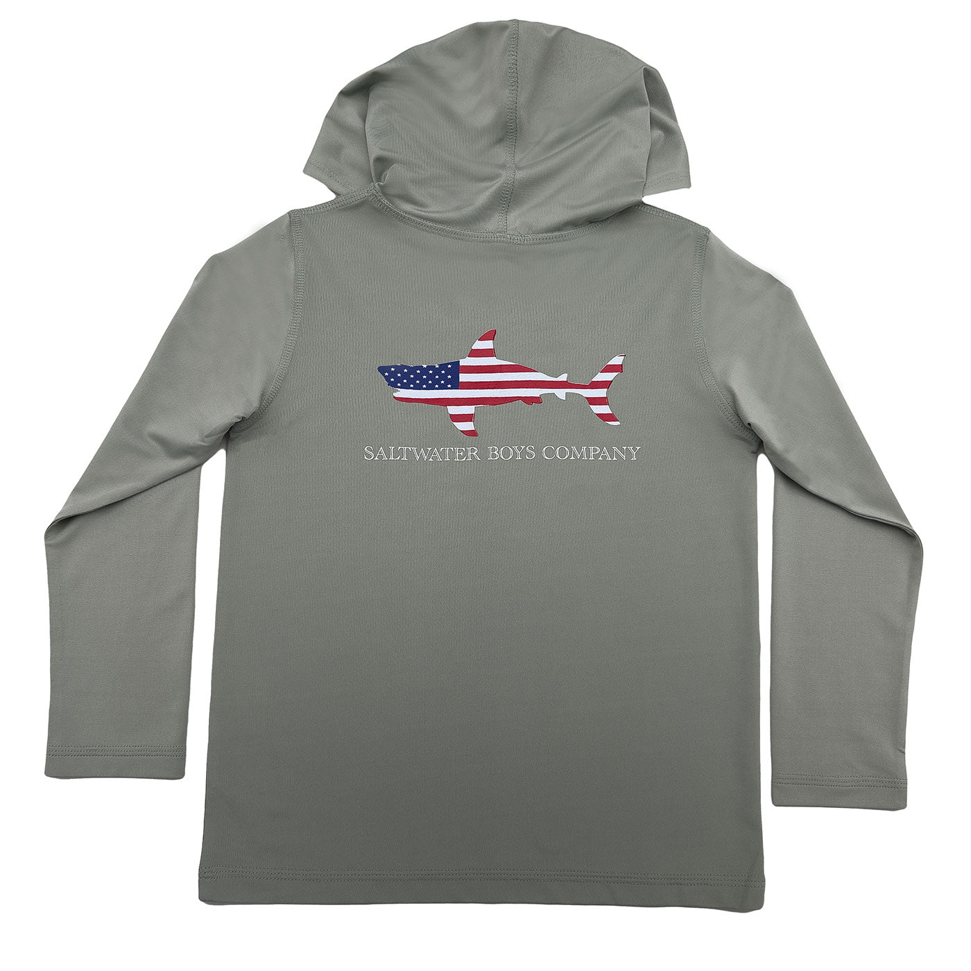 Flag Shark Performance Hoodie Grey
