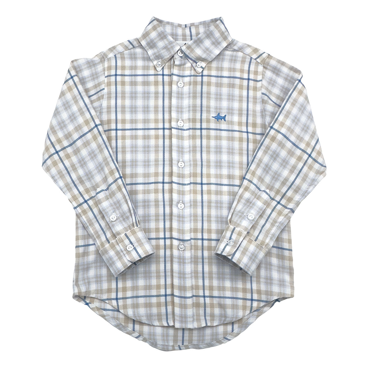 Carter Oxford Shirt Khaki/Blue Plaid