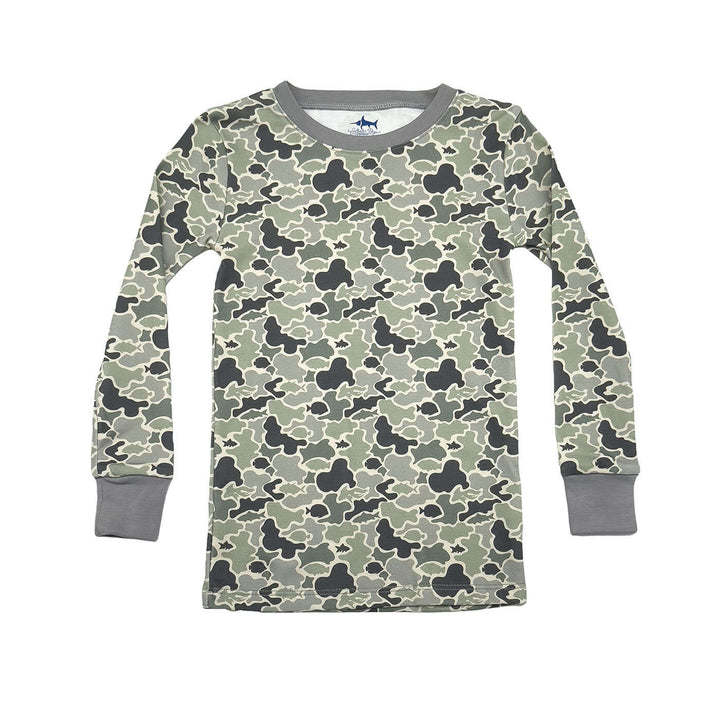 Jekyll Pima 2 Piece Boys Pajamas Camo Fish