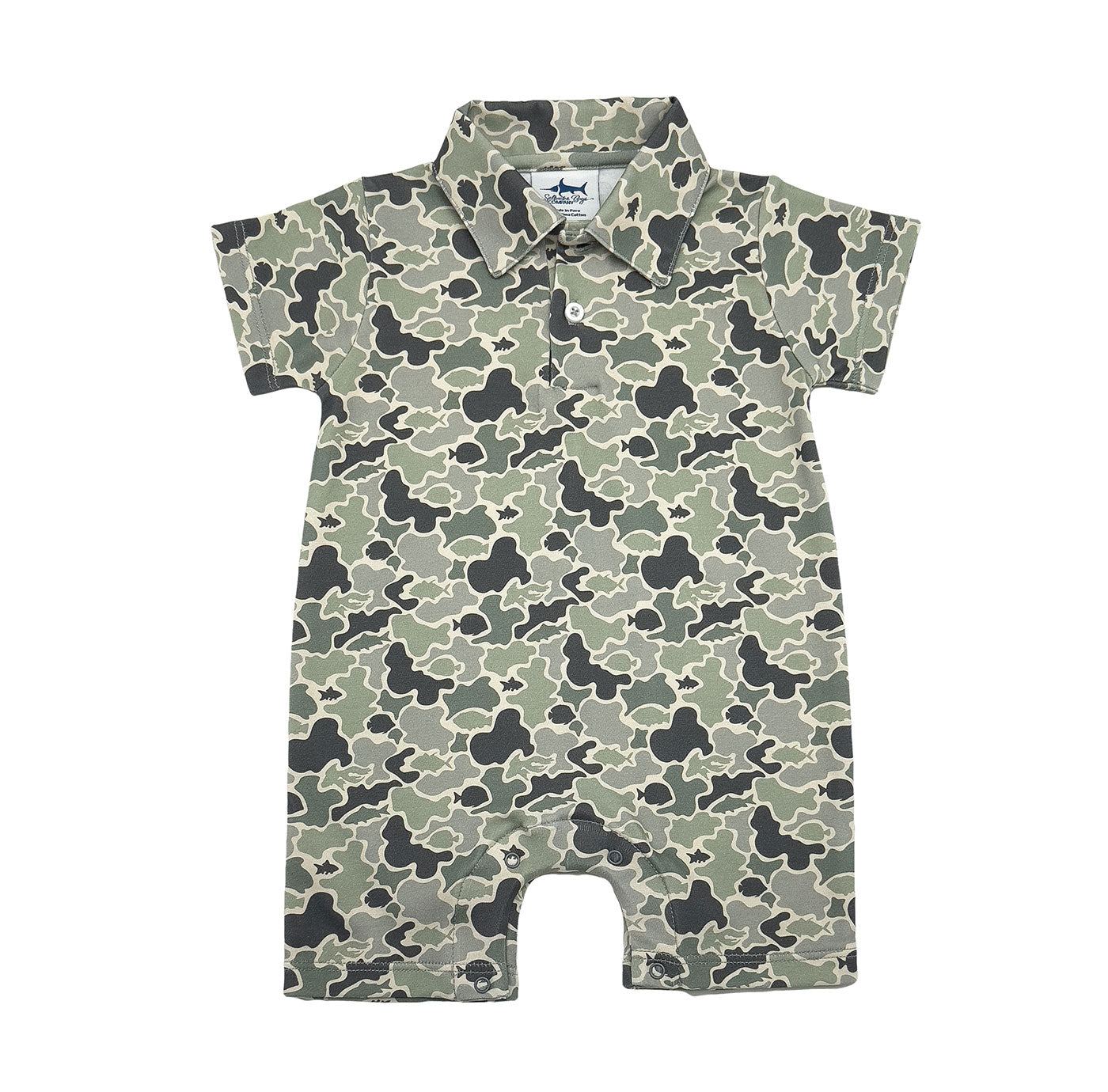 SBC Signature Pima Polo SS Romper Camo