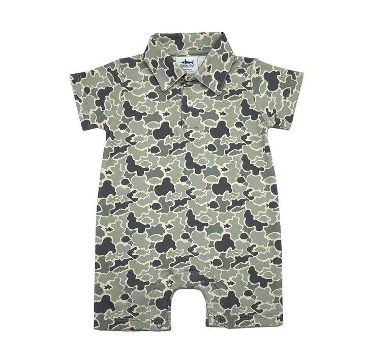SBC Signature Pima Boys Polo SS Romper Camo