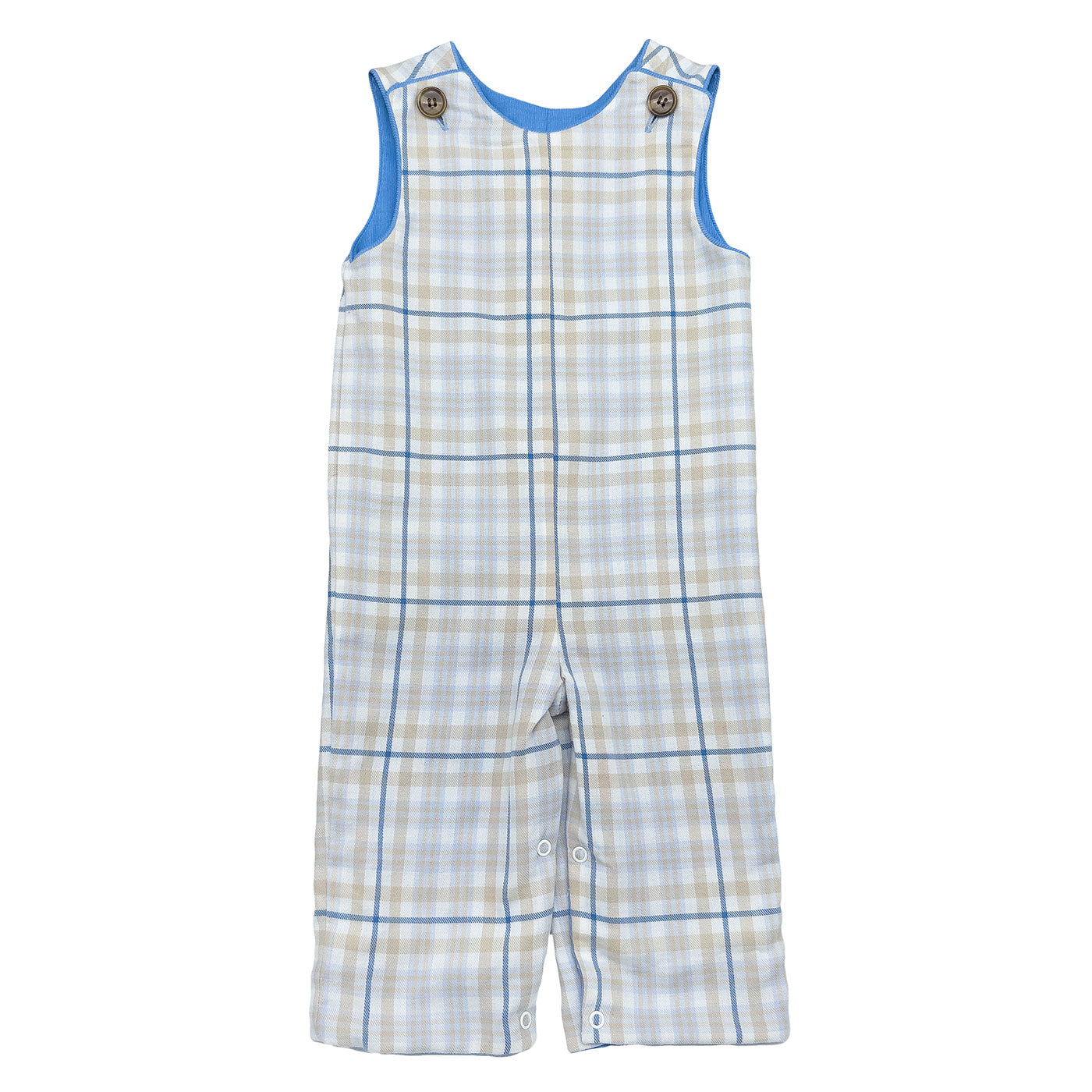 Rivers Reversible Longall Khaki/Blue Plaid