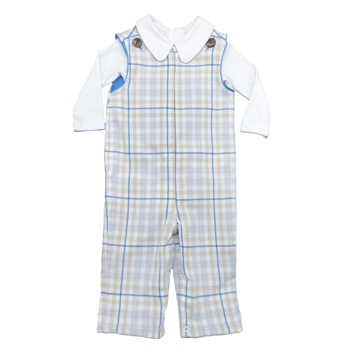 Rivers Reversible Longall Khaki/Blue Plaid