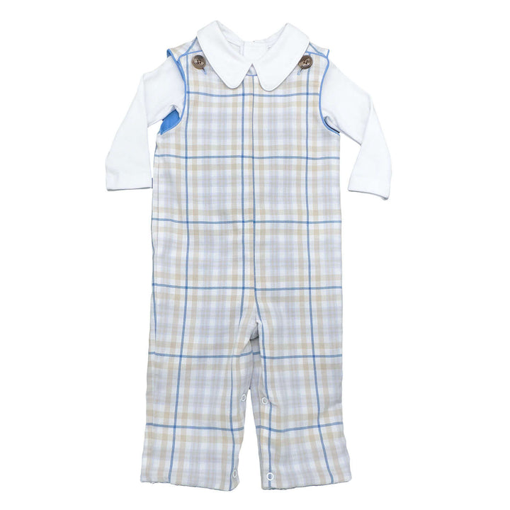 Rivers Reversible Boys Longall Khaki/Blue Plaid
