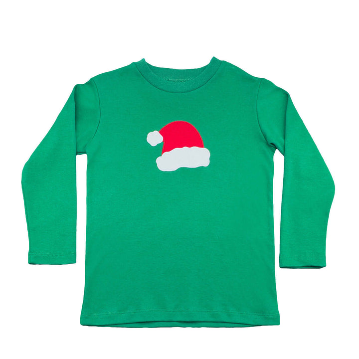 2 Piece Applique Boys Pant Set Santa Hat